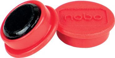 NOBO Magnet rund 24mm 1915293 rot 10 Stück