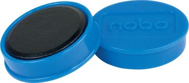 NOBO Magnet rund 32mm 1915299 blau 10 Stück