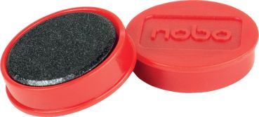 NOBO Magnet rund 32mm 1915300 rot 10 Stück