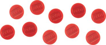 NOBO Magnet rund 32mm 1915300 rot 10 Stück