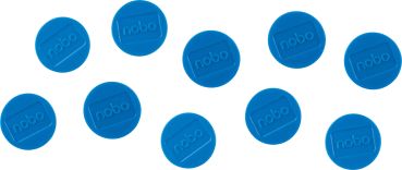 NOBO Magnet rund 38mm 1915313 blau 10 Stück