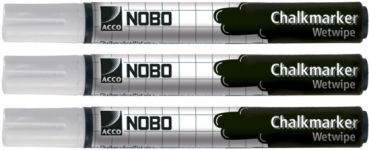 NOBO Kreidemarker 34438398 weiss 3er Set