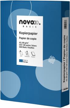 NOVOOO Kopierpapier Basic A3 641910 weiss, 80g 500 Blatt