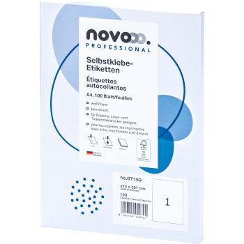 NOVOOO Etiketten 210x297mm 67159 weiss 100 Stück