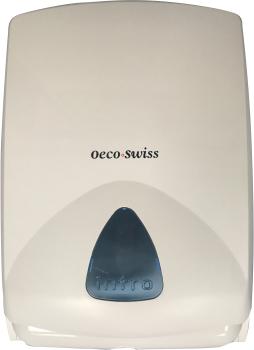 OECO SWISS Falthandtuch-Spender Slim 2181103 weiss, Kunststoff