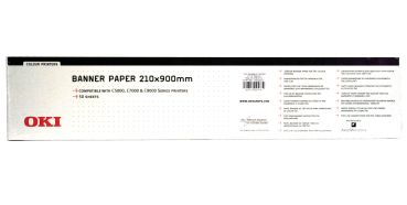 OKI Banner Papier 210x900mm 09004651 C5100 160g 50 Blatt