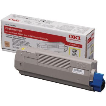 OKI Toner yellow 43865721 C5850/5950 6000 Seiten