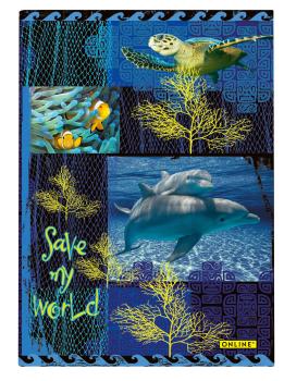 ONLINE Kladde Save my World A5 07914/6 80g, 96 Blatt, dotted