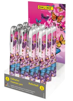 ONLINE Display College Schreibgeräte 08400/12 Butterfly, assortiert 12 Stk.