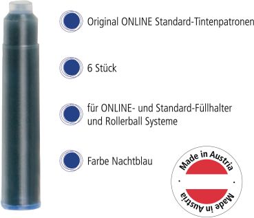 ONLINE Tintenpatronen Kombi 17058/12 Nightblue 5 Stück