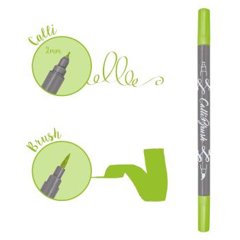 Online callibrush pen double tip 2mm 19057/6 fluo green - Online-19057-6-4014421190574-03