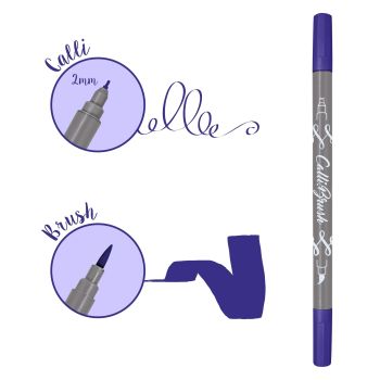 ONLINE Callibrush Pen Double Tip 2mm 19060/6 Dark Blue