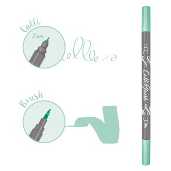 ONLINE Callibrush Pen Double Tip 2mm 19066/6 Mint