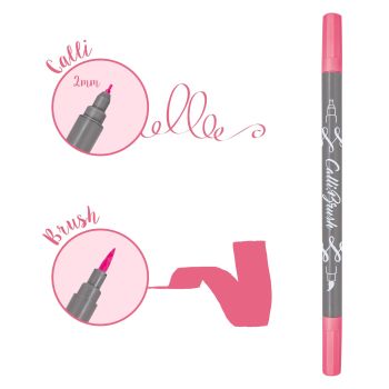 ONLINE Callibrush Pen Double Tip 2mm 19069/6 Pink