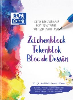 OXFORD Zeichenblock A4 100050321 blanko,90g 20 Blatt