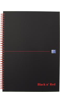 OXFORD Buch Black 'n Red A4 400047609 kariert, 90g 70 Blatt