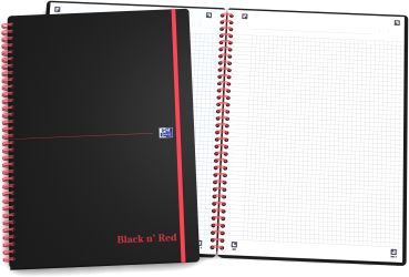 OXFORD Buch Black 'n Red A4 400047654 kariert, 90g 70 Blatt