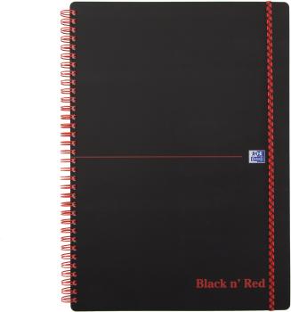 OXFORD Buch Black 'n Red A4 400047654 kariert, 90g 70 Blatt