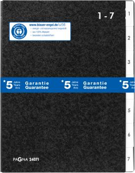 PAGNA Pultordner A4 24071-04 schwarz 7 Fächer