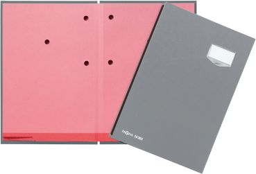 PAGNA Unterschriftsmappen DE LUXE A4 24202-06 grau, Kunststoff 20 Fächer