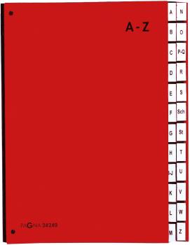 PAGNA Pultordner Color A4 24249-01 rot, A-Z