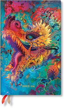 PAPERBLANKS Agenda Humming Dragon 23/24 DH0962-7 Maxi, de, VER, HC, 1W/2S 18M