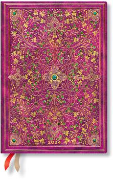 PAPERBLANKS Agenda Diamant. Thron. DE 2024 FH0975-7 1W/2S HOR Midi 13x18cm