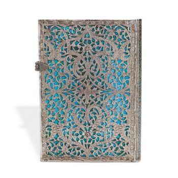 PAPERBLANKS Notizbuch Maya Blau 130x180mm PB25627 liniert 240 Seiten