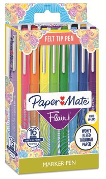 PAPERMATE Nylon Flair Faserschreiber 2061394 ass. 16 Stück