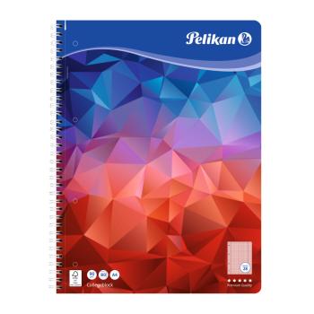 PELIKAN Spiralblock A4 100083 rot 80 Blatt kariert