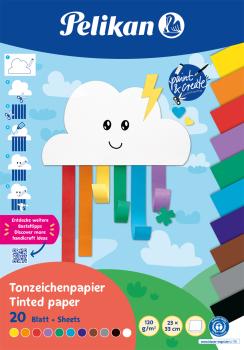 PELIKAN Tonzeichenpapier 101585 Rainbow 23x33 cm, 120 g/m2