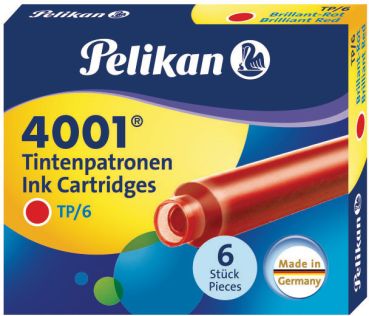 PELIKAN Tinte 4001 TP/6 301192 brillantrot 6 Stück