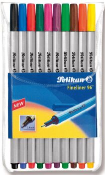 PELIKAN Fineliner 0,4mm 96/10 10 Farben, Etui