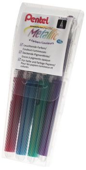 PENTEL Roller Hybrid Gel Grip 1.0mm K230M-4 rot, blau, grün, violett