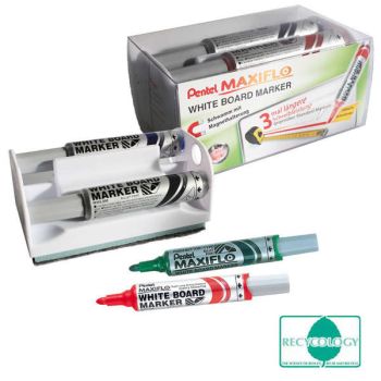 PENTEL Whiteboard Marker 6mm MWL5M4BOX 4 Farben, Box