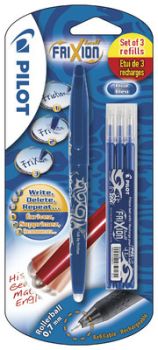 PILOT Roller FriXion Ball + Mine BLFR7L1+1 blau, refill, radierb. Blister