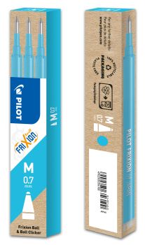 PILOT Mine FriXion Refill BLSFR7LB hellblau, 3er Set