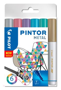 PILOT Marker Set Pintor 1.0mm S6/0517443 6 Farben metallic