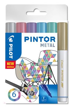 PILOT Marker Pintor Set Metallic M S6/0517450 6 Stifte