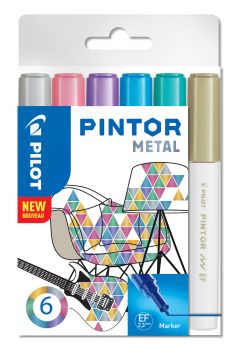 PILOT Marker Set Pintor EF S6/0537489 6 Farben metallic