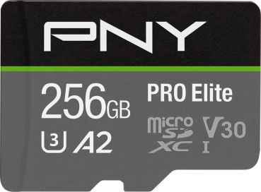 PNY micro-SDXC Pro Elite 256GB PSDU256V3 UHS-I U3 A2 & adapter