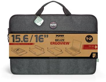 PORT Notebook Bag Belize Ergoview 110202 Slim case 15.6/16 inch,Grey