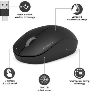 Port silent mouse wireless 900540 usb-c/usb-a, graphite - Port-900540-3567049005405-06.jpg