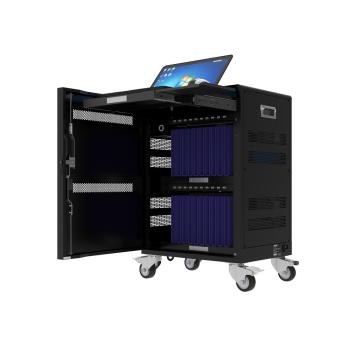 PORT Charging Cabinet 901958 20 Tablets+1 Notebook,Black