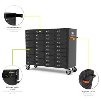 PORT Charging Cabinet Indiv.Doors 901969 40 Tablets/Notebooks