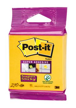 POST-IT Haftnotizen Würfel 76x76mm 2014-S Super Sticky neongelb 270 Bl.