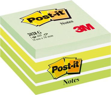 POST-IT Würfel 76x76mm 2028-G grün/450 Blatt