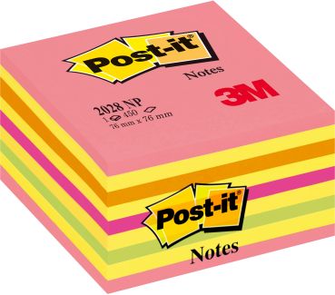 POST-IT Würfel 76x76mm 2028-NP neon/pink/450 Blatt