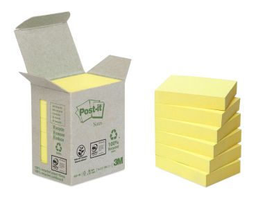 POST-IT Haftnotizen Recycling 38x51mm 653-1B gelb 6x100 Blatt