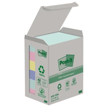 POST-IT Haftnotizen Recycling 38x51mm 653-1GB rainbow 6x100 Blatt